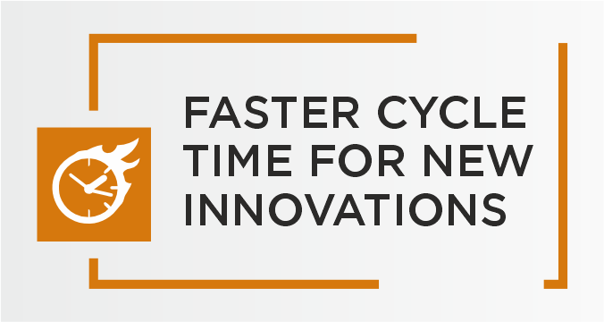 FASTER CYCLETIME FOR NEW INNOVATIONS